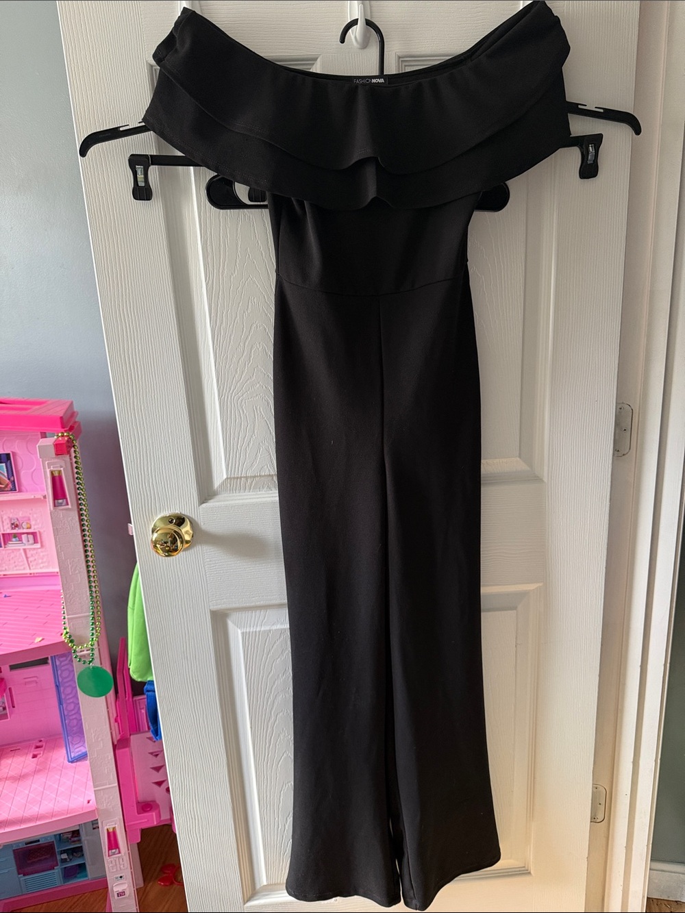 Fashion Nova Black Off-Shoulder Jumpsuit